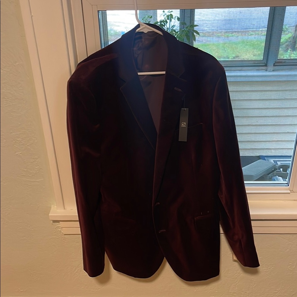 jf j.ferrar Red Sport Coat Blazer